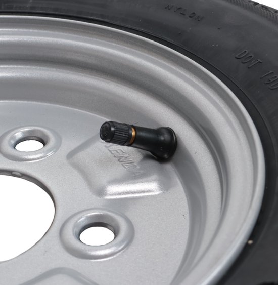 Roue complète 8 pouces - Pneu 4.00-8 + jante - Pas Opel: 4x100 - 4PR - 265 kg - Diamètre moyeu 60 mm