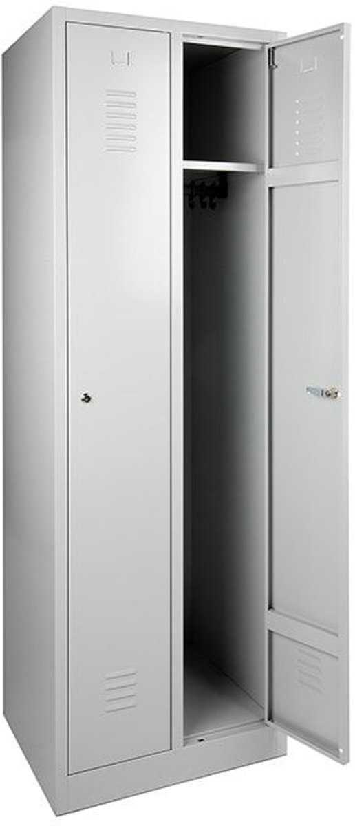 HHV | Garderobekast 2-deuren 180x60x50cm |Lichtgrijs (RAL 7035)