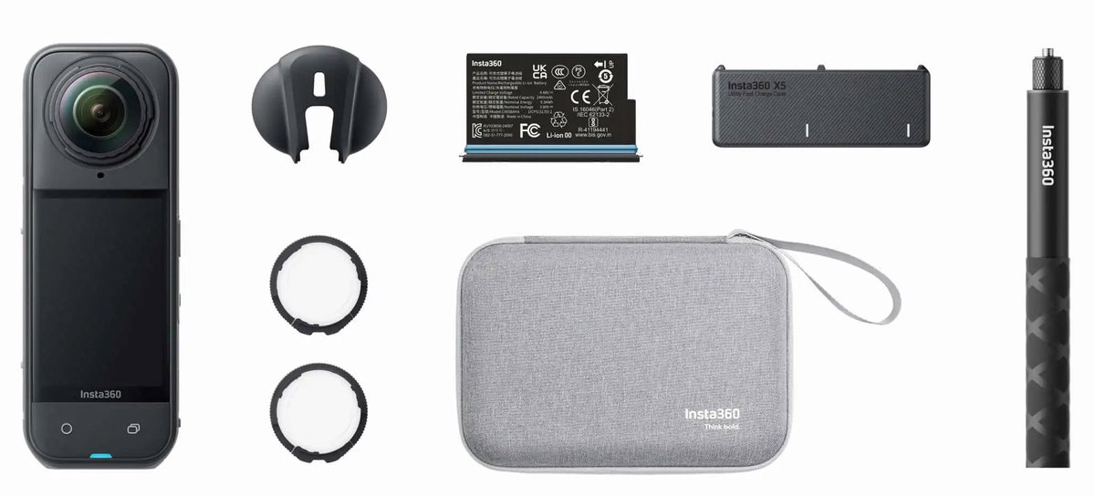 Insta360 X5 360-graden action camera Essential Bundle