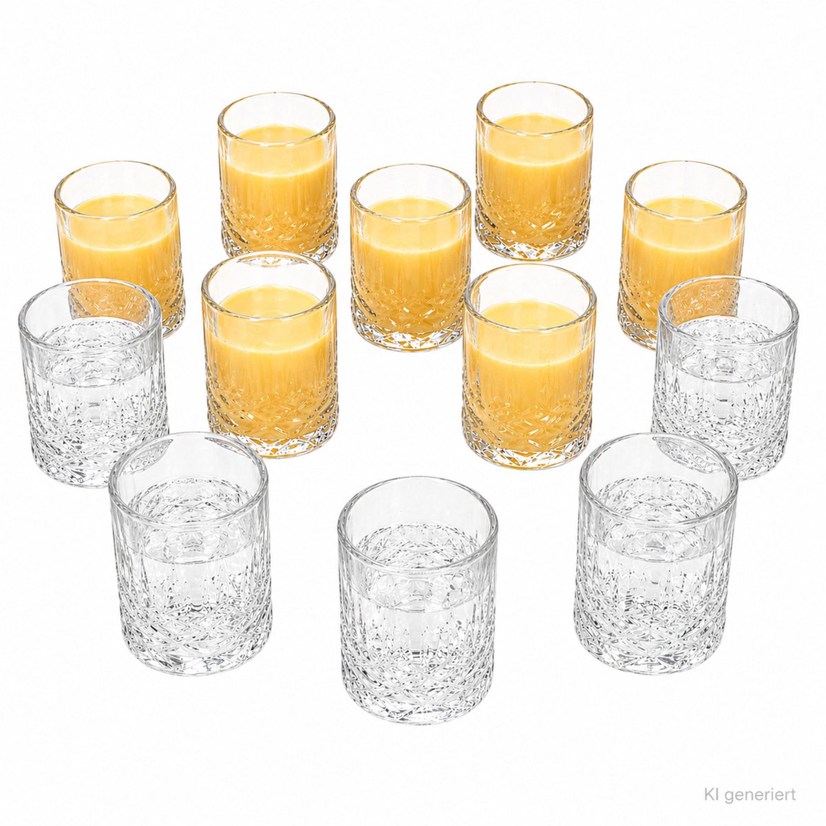 12-delig set SHOT shotglazen 2cl & 4cl van glas - 250404 / 1006360