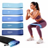 BOTC Weerstandsbanden Set - Set van 5 - Resistance Band - Fitness Elastiek - Fitness Band