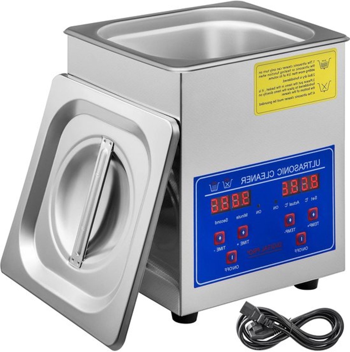 Ultrasoon Reiniger - Reinigingsapparaat voor Sieraden en Brillen - 3L - Ultrasone - Ultrasonic Cleaner - Professionele Draagbare Wasmachine - voor Sieraden, Gereedschap en Huishoudelijk Gebruik