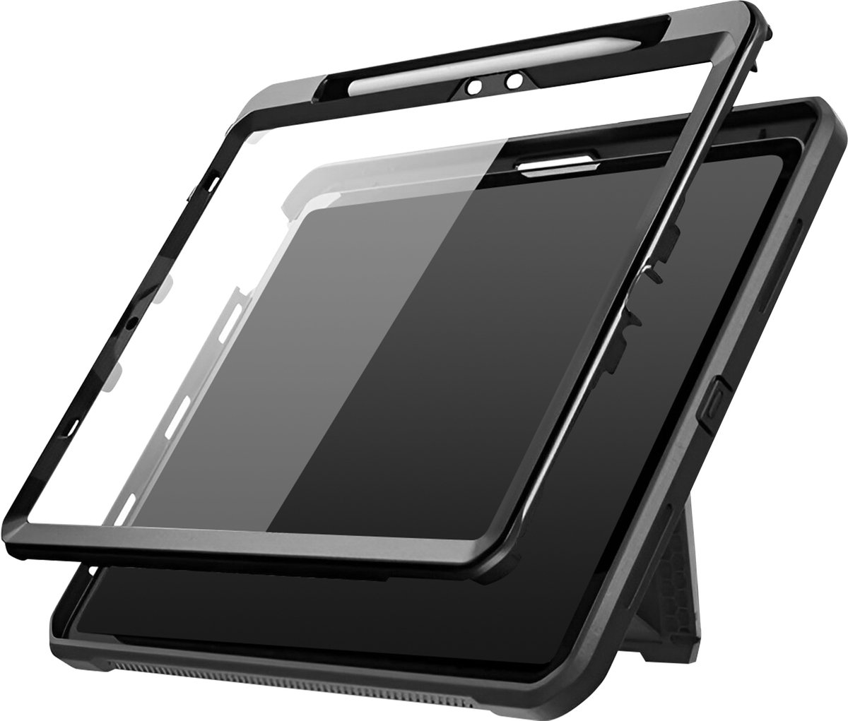 Supcase, Hoesje geschikt voor iPad Air 11 2026 - Unicorn Beetle Pro & Standaard, Zwart
