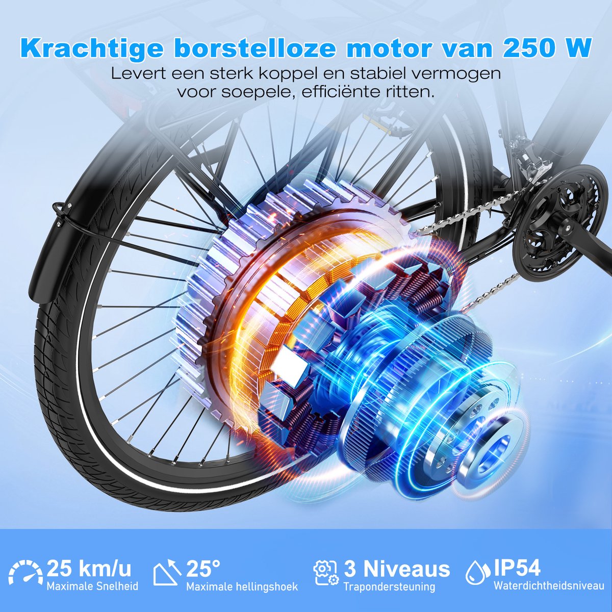 Elektrische Fiets Hitway BK7S Pro - 27.5 Inch City Commuter EBike met Afneembare 36V 12.8Ah Lithium Batterij - Mountain E-Bike met 250W Motor - 21 Versnellingen - IP54 Waterdicht thumbnail 2