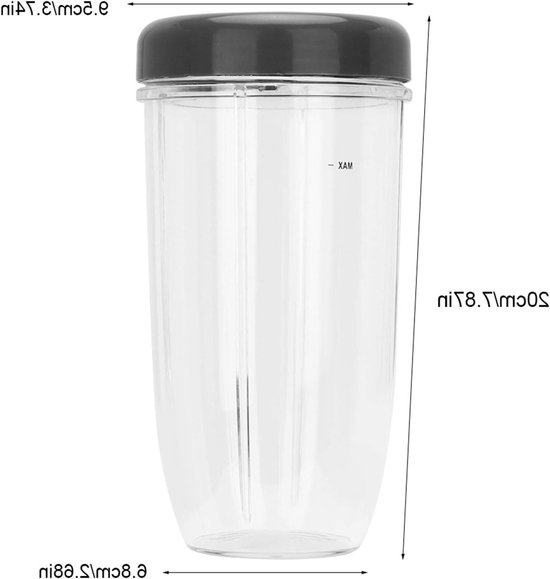 Shopcentral - Mixer reserveonderdelen - Cup en deksel set - Vervangende accessoires - Compact formaat - Keukenaccessoires - Geschikt voor Nutri 900W - ... van Merkloos — afbeelding 2