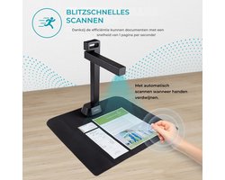 TIM® Smart Boekenscanner - Documentenscanner via USB – Scanner – Document Camera - Zwart - 12cm x 9cm x 40cm