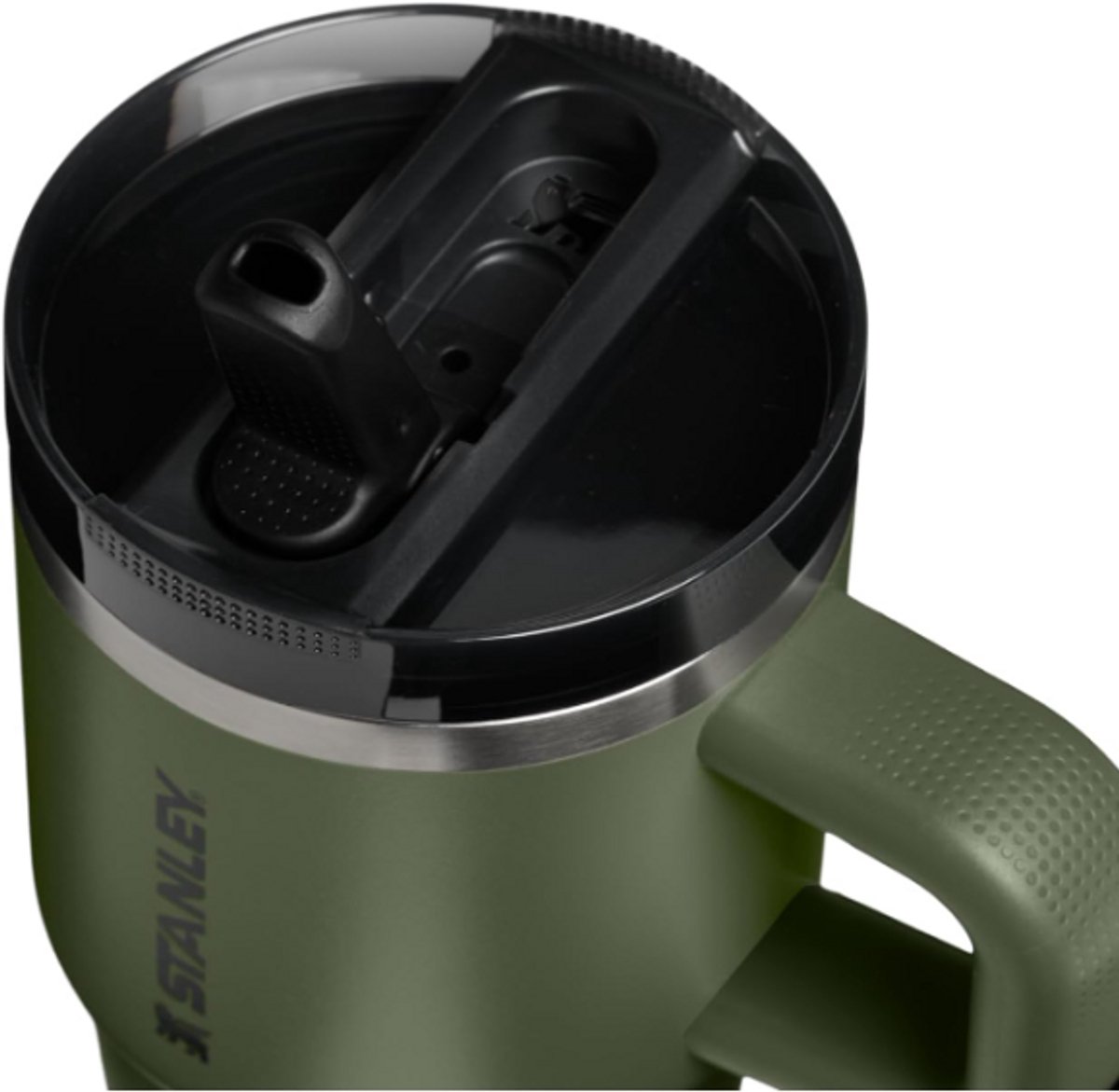 STANLEY Quencher ProTour Flip Straw Tumbler 20oz (Dried Pine) - Lekvrije Drinkbeker met Rietje & Handvat – RVS Geïsoleerd – BPA-vrij – Cupholder Geschikt – foto 3