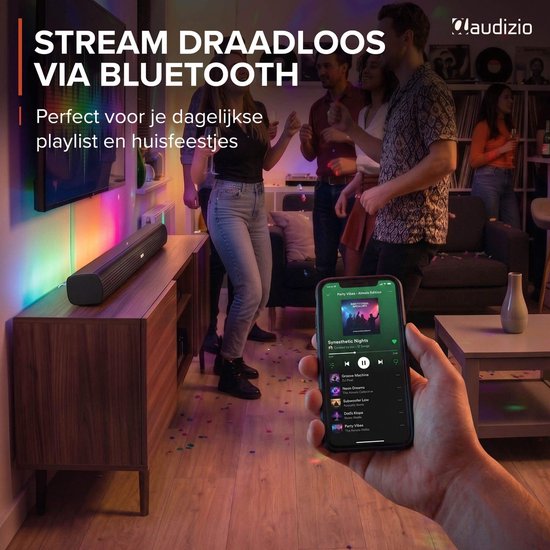 Soundbar - Audizio SB95 - HDMI-ARC - Bluetooth - Optisch - Soundbar voor TV - 88 cm breed - 120W — afbeelding 4
