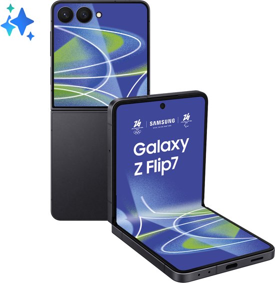 Samsung Galaxy Z Flip7 smartphone 256GB Jet Black vouwbaar dun scherm 50MP camera 12GB RAM
