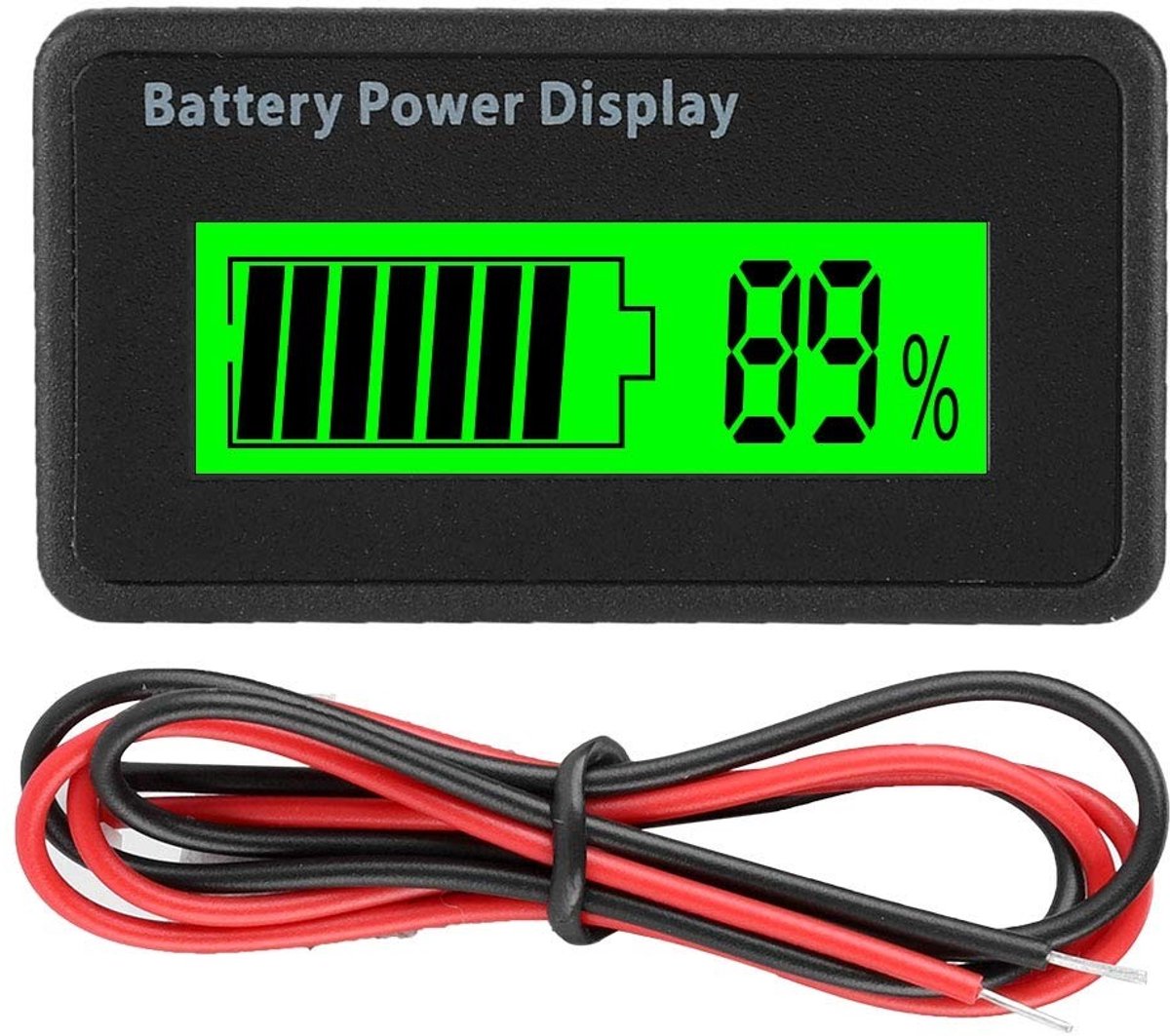 Dailygoods - LCD Spanningsmeter voor Batterijen met Omgekeerde Verbindingsbescherming