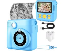 Kinder camera – Instant print camera – Kindercamera met foto printer – Blauw – ABS
