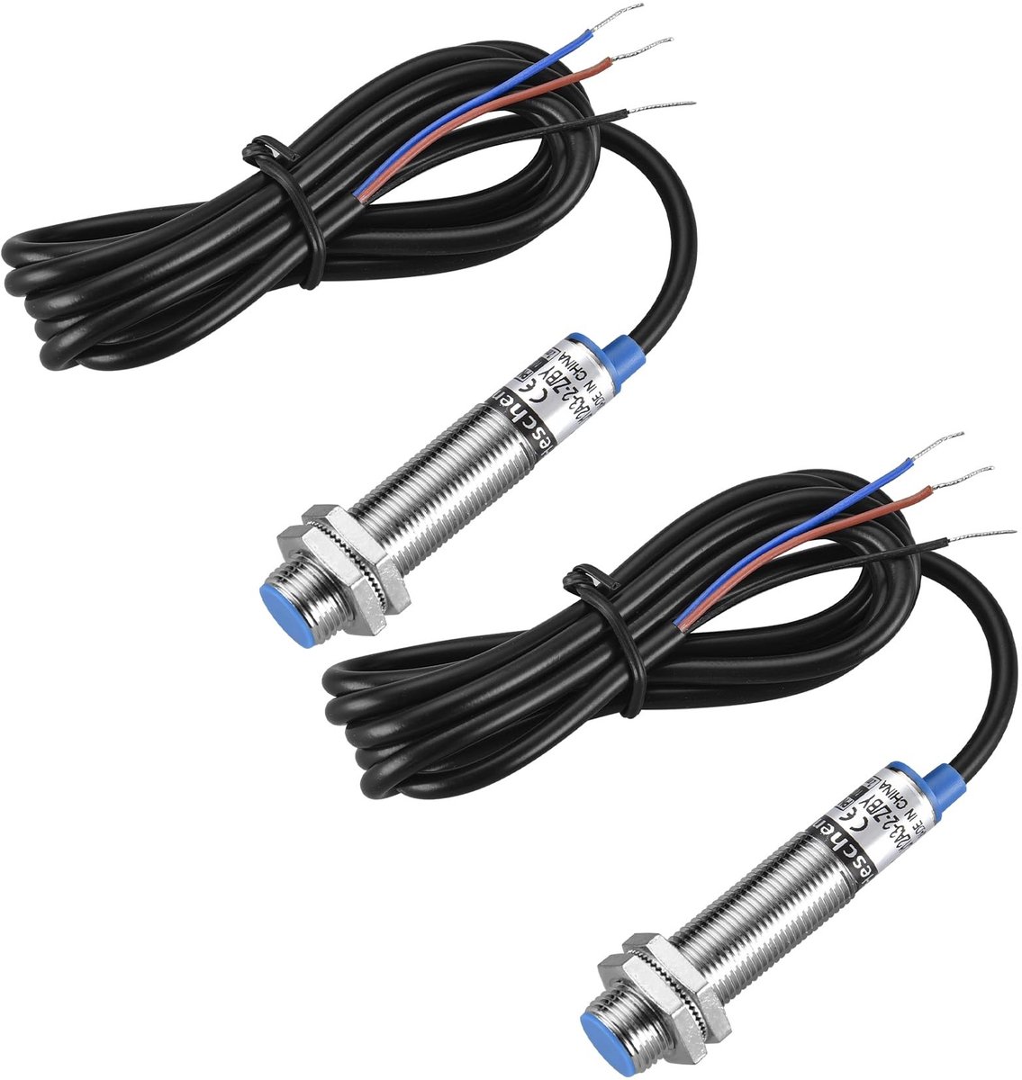 Dailygoods - Dailygoody - Inductieve Naderingssensor - Proximity Sensor - 2 mm Detectiebereik - Normaal Open - 10-30VDC - 3 Draden - Geschikt voor Automatisering