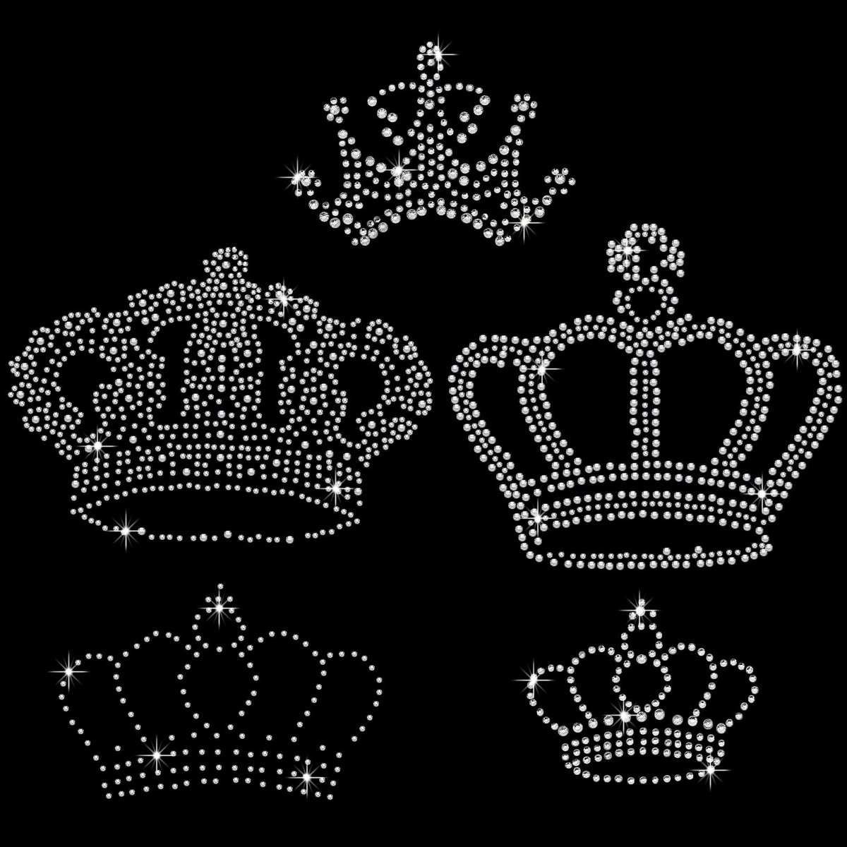 Dailygoods - Cosensi - Dailygoody - Kronenpatroon - Strass stickers - Creatieve decoratie - Kleur: Kroon - Transfer strass - Verfraai kleding - Geschikt voor knutselen