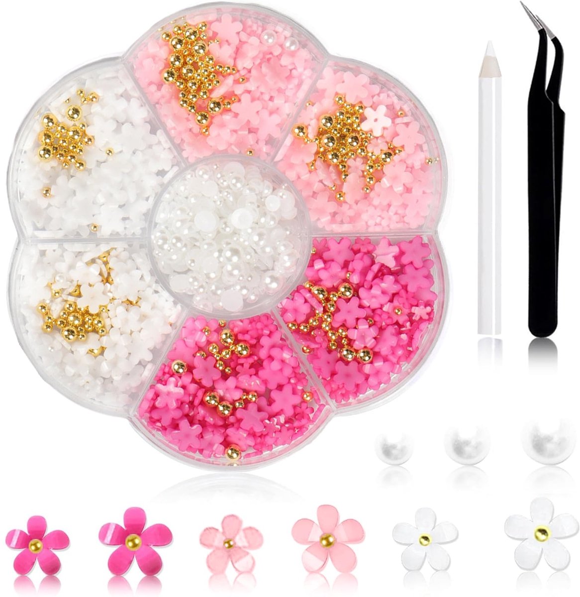 Dailygoods - 3D Bloemen Nagelkunst Charms voor DIY Manicure Decoratie
