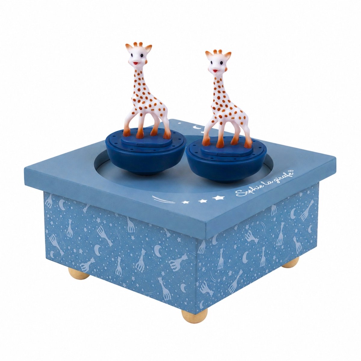 Sophie de giraf Muziekdoosje Milky Way - Dansende Sophie's - Baby muziekdoos - Kraamcadeau - Babyshower cadeau - Vanaf 12 maanden - 11.5x11.5x8.5 cm - Blauw