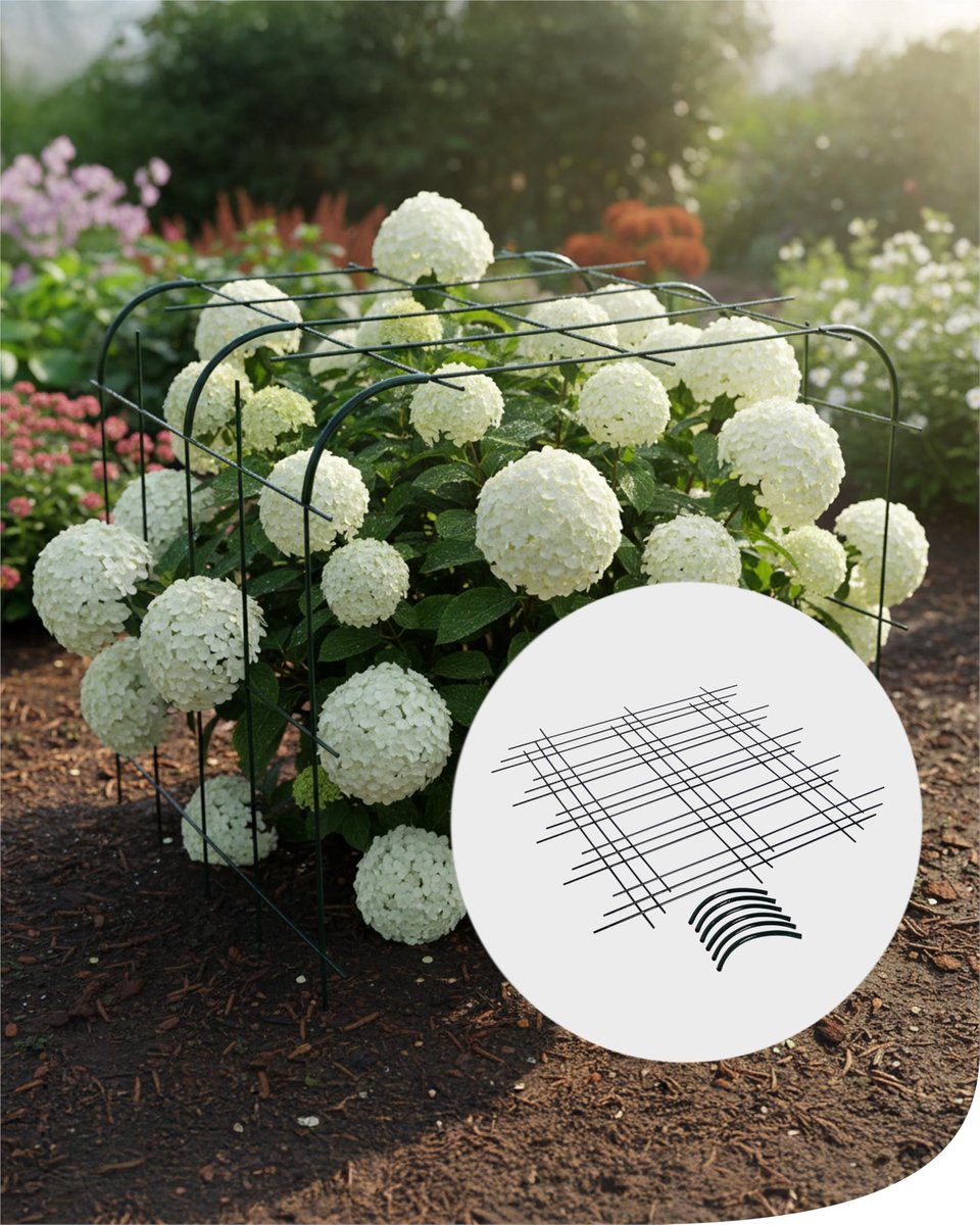 Bellissa Andybelle M klimrek set - 3 metalen trellis panelen 73 x 70 cm - groen - incl. 6 connectoren