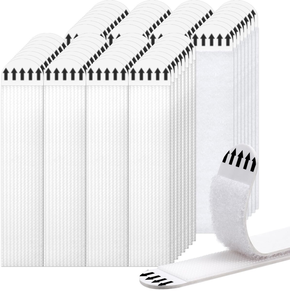 Dailygoods - Cosensi - Dailygoods - Dailygoody - Foto-ophangstrips - Zelfklevend - Schadevrij - Wit - Klittenband - Voor het ophangen van foto's en posters - Geschikt voor diverse opperv...