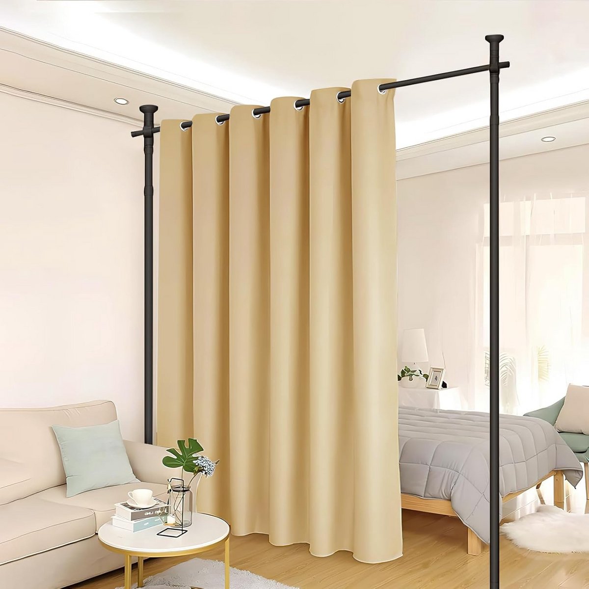 Roomdivider - Ruimteverdeler zonder Boren - Kamerscherm - Scheidingswand - Woonkamer