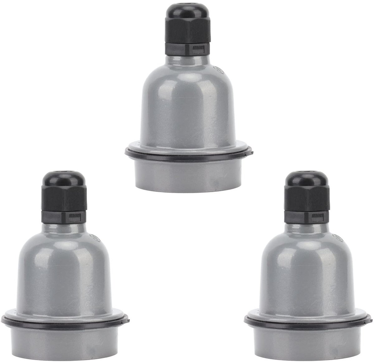 Dailygoods - Dailygoody - E27 lamphouder - Waterdichte fitting - 3-delige set - Corrosiebestendig - Voor thuis en tuinaquacultuur - Inclusief installatiehandleiding