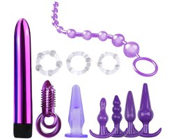 Daity 9-delige siliconen anale plug-set – Trainingsset voor beginners – Siliconen anale plug, dildo-kralen en prostaatmasseur – Seksspeeltjes voor mannen en vrouwen