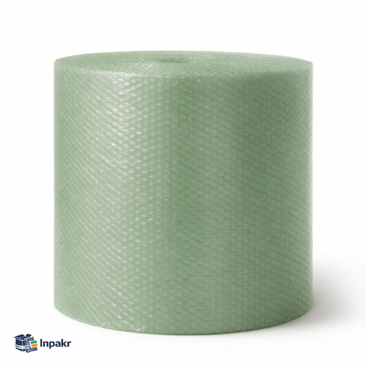 Inpakr BIO Noppenfolie - 50cm x 100m - 10mm Nop - Bubbeltjesplastic Rol BIO Gerecycled - Bubbelfolie Luchtkussenfolie - Groen