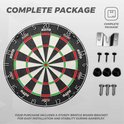 KOTO King Classic dartbord met complete installatiepakket: beugel, schroeven en pluggen.