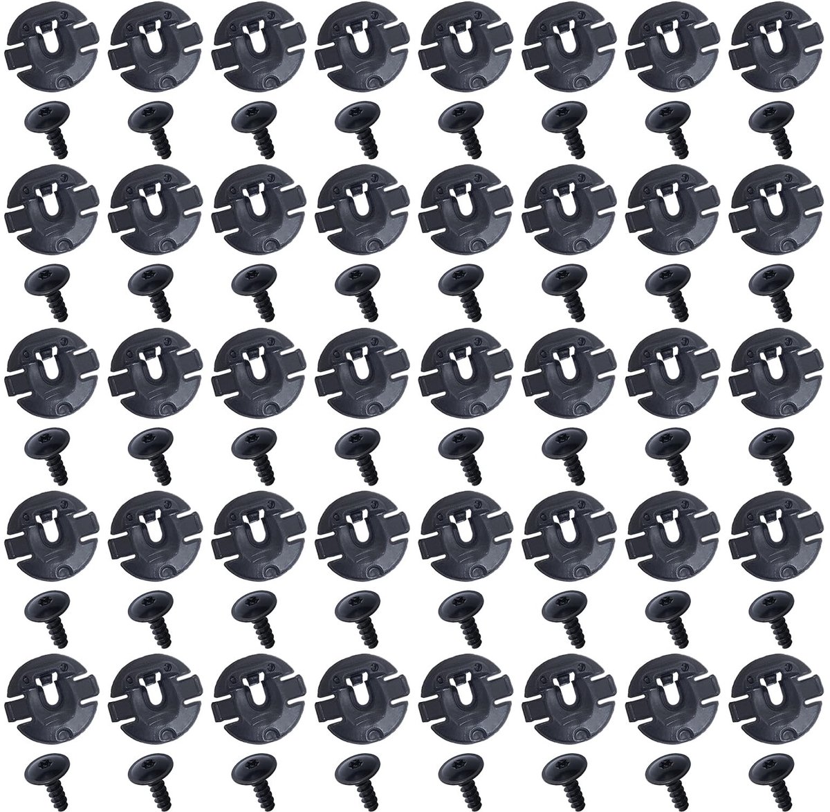 Dailygoods - Dailygoody - Audi Wheel Arch Liner Clips - 80X Torx Schroeven - Compatibel met Diverse Modellen - Hoogwaardige Kwaliteit - Onderdeel voor Audi - Gesch