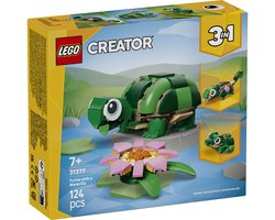 LEGO® Creator 3in1 Schildpad met Waterlelie - Speelgoedmodel - Bouw Om tot Kameleon of Kikker - 31377