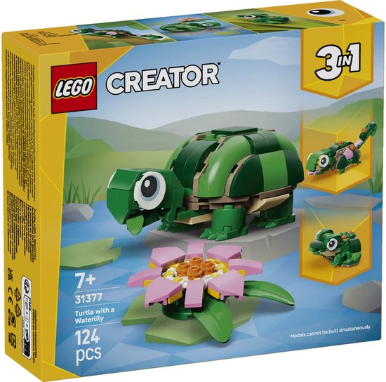 LEGO Creator 3-in-1 schildpad met waterlelie