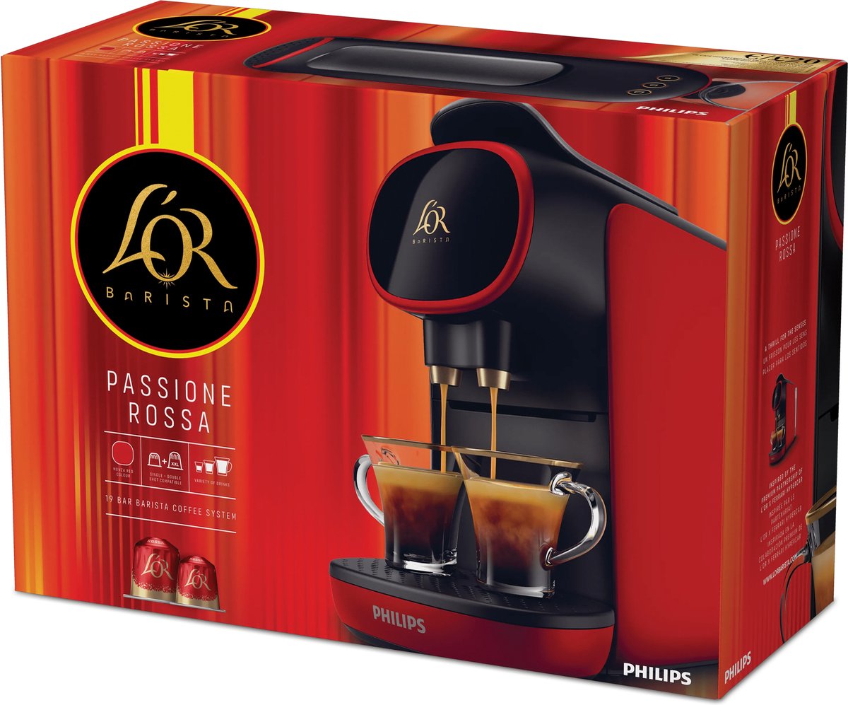 Philips L'Or Barista Sublime Limited Edition LM9012/51 - Koffiecupmachine - voor L'Or Espresso & Barista Koffiecups - Rood & Zwart – foto 4