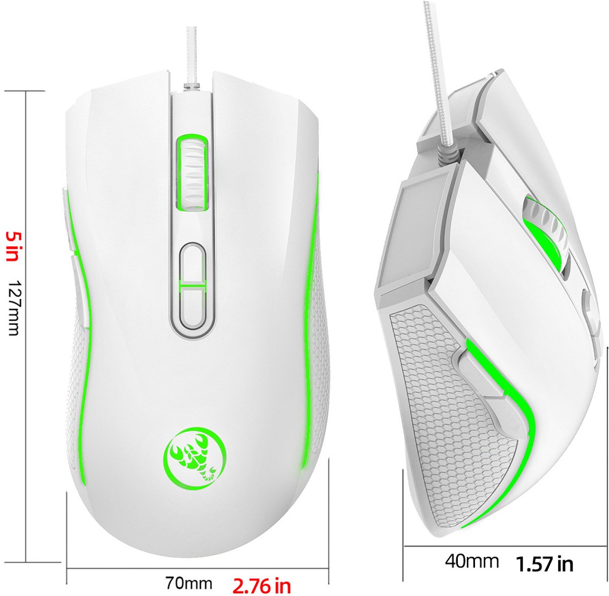 HXSJ A869 Bedrade Gaming Muis - 3200 DPI thumbnail 2