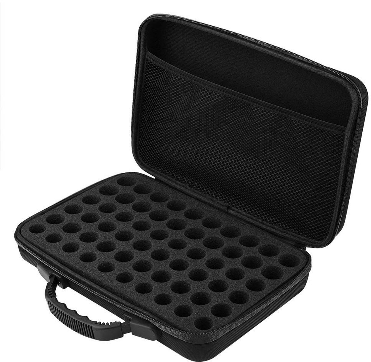 Dailygoods - Dailygoody - Koffer voor etherische oliën - Draagbare tas - 60 flessen - Zwart - Organisatie - Geschikt voor volwassenen - Casual model