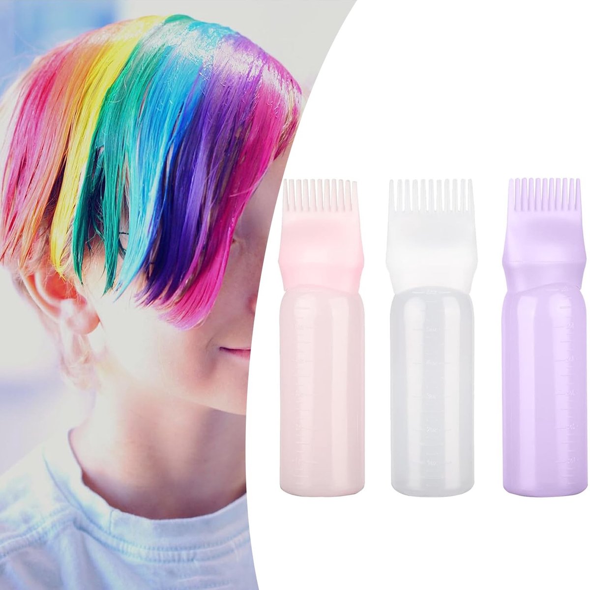 Dailygoods - Dailygoody - Applicator Flessen voor Haarkleuring - Haarverf - 160ml - Shampoo en Behandeling - Ideaal voor Thuisgebruik - Geschikt voor Alle Haa