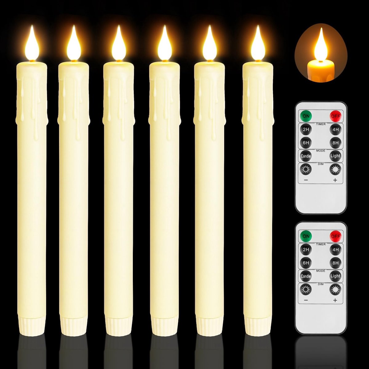 Dailygoods - Dailygoody - Vlamloze kaarsen - LED lange kaarsen - Veilig en sfeervol - Decoratief voor binnen en buiten - Ideaal voor elke gelegenheid - Duurzaam en...