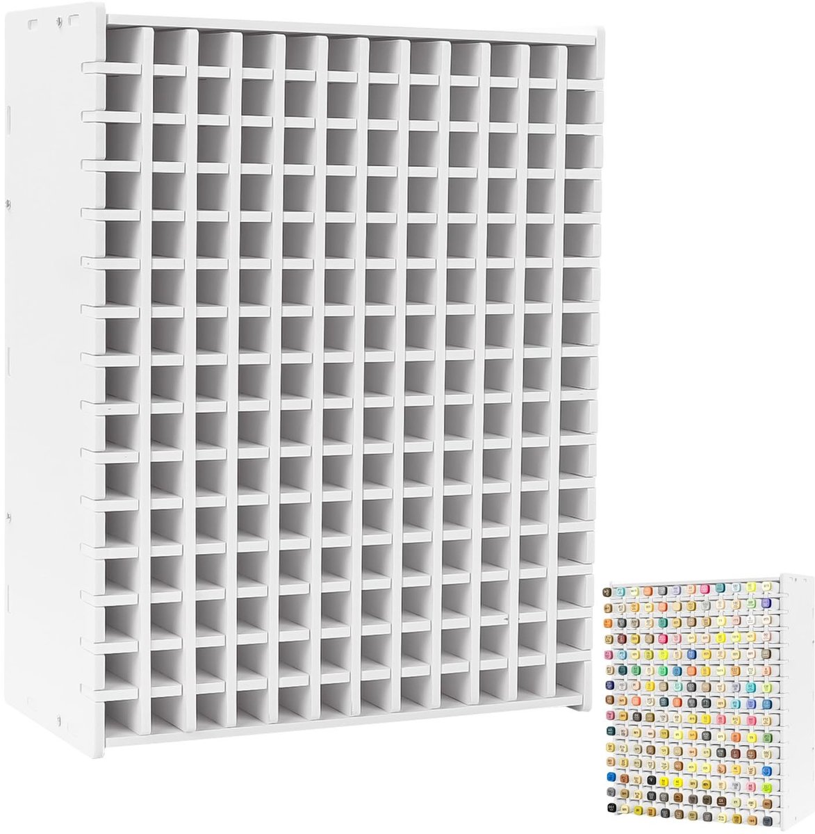 Dailygoods - Dailygoody - Penhouder - 180 Compartimenten - Duurzame Organiser - Zwart - Potloden en Markers - Geschikt voor School en Kantoor - Organizer voor crea