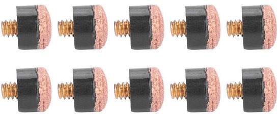 Dailygoods - Dailygoody - Set van 10 Billiard Tail Attachments - Billiard Tip - Duurzaam - 10mm/11mm/12mm/13mm - Pool Tip Spare Parts - Geschikt voor Snooker — afbeelding 5