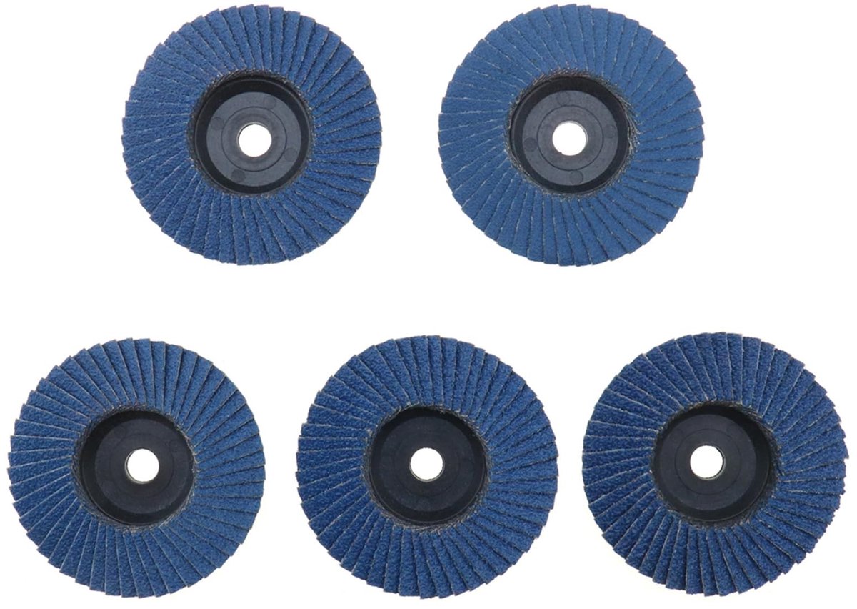 Dailygoods - Dailygoody - Flap Disc - Schuurschijven - Hoogwaardige slijpschijven - 76 mm - Grit 40/60/80/100/120 - Voor haakse slijpers - 10 stuks