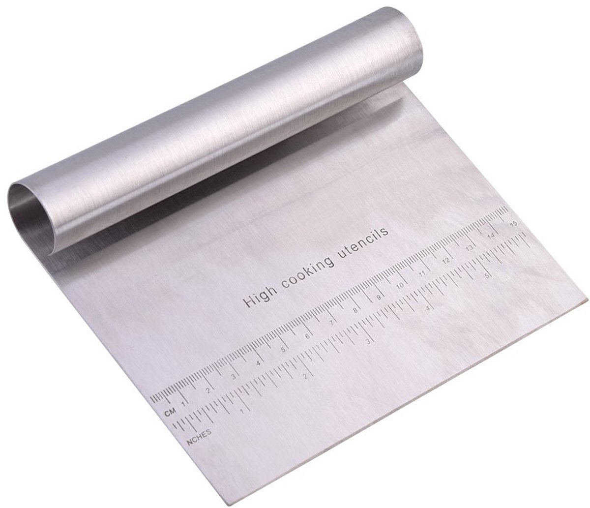Dailygoods - Dailygoody - Deegschraper - Gebaksnijder - Voor het aanbrengen van crèmes - Roestvrij staal - Voedselschraper - Ideaal voor bakken - Multifunctioneel