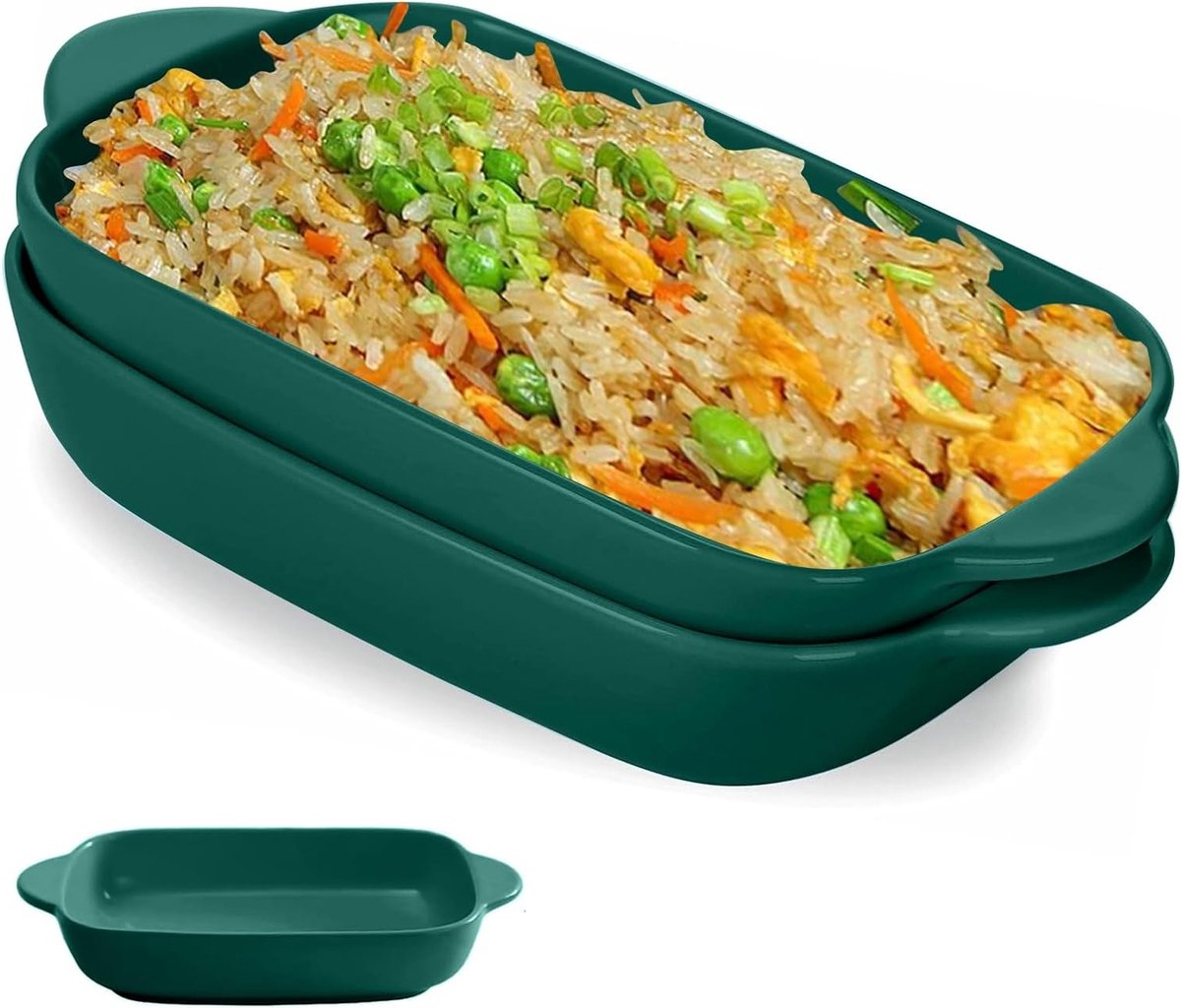 Keramische Ovenschaal Set - 2 Stuks Lasagnevorm 23 x 13 cm