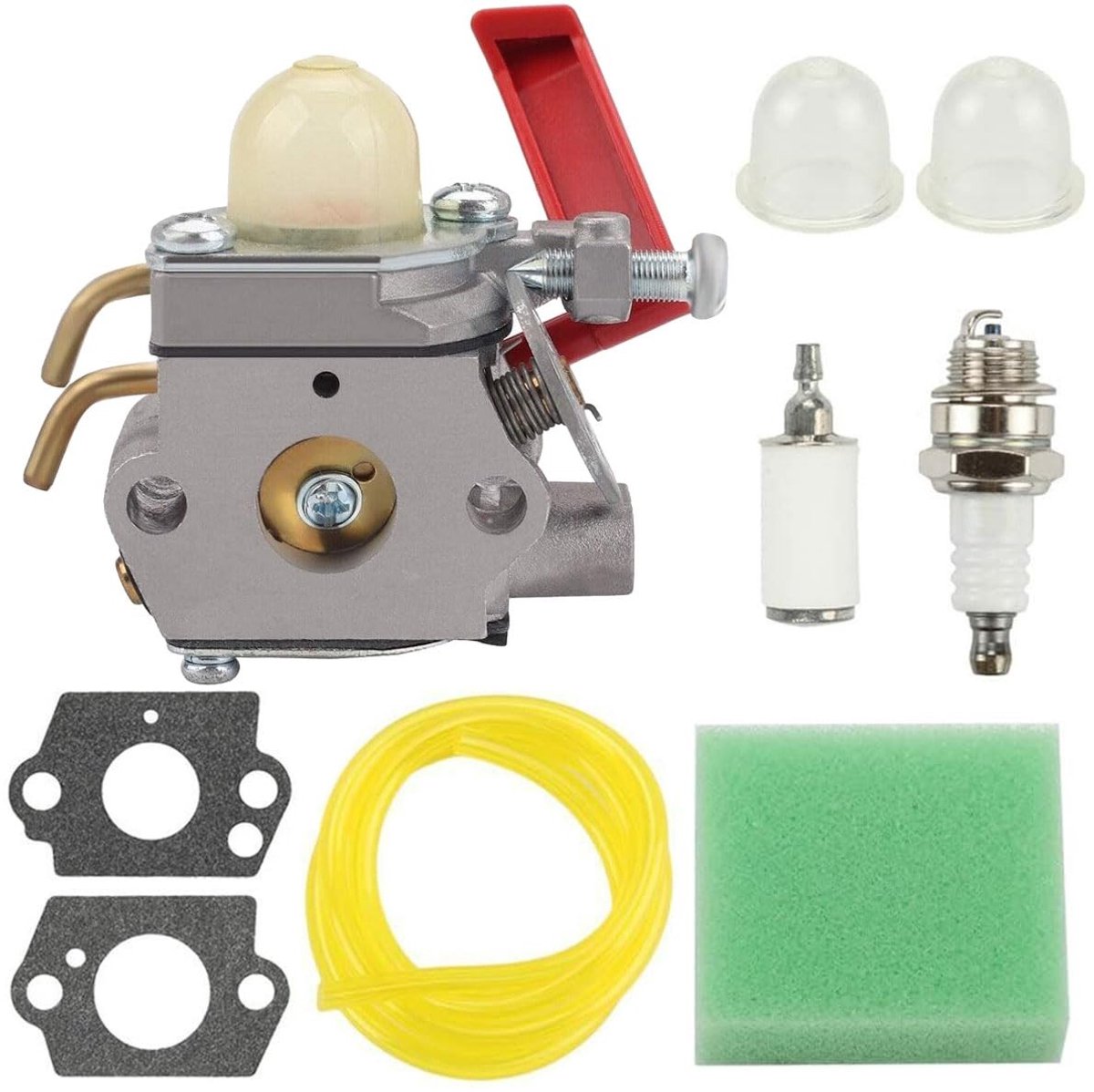 Dailygoods - Dailygoody - Carburateuronderhoudsset - Carburateur - Geschikt voor Homelite UT-modellen - Inclusief brandstoffilter - Onderhoudsset voor tuingereedsc