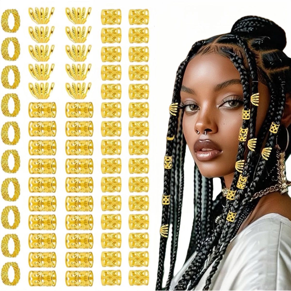 Dailygoods - Dailygoody - Spiraalvormige haarvlecht haarclips - Set van 72 stuks - Milieuvriendelijk materiaal - Haaraccessoires - Perfect voor vlechten - Decorati