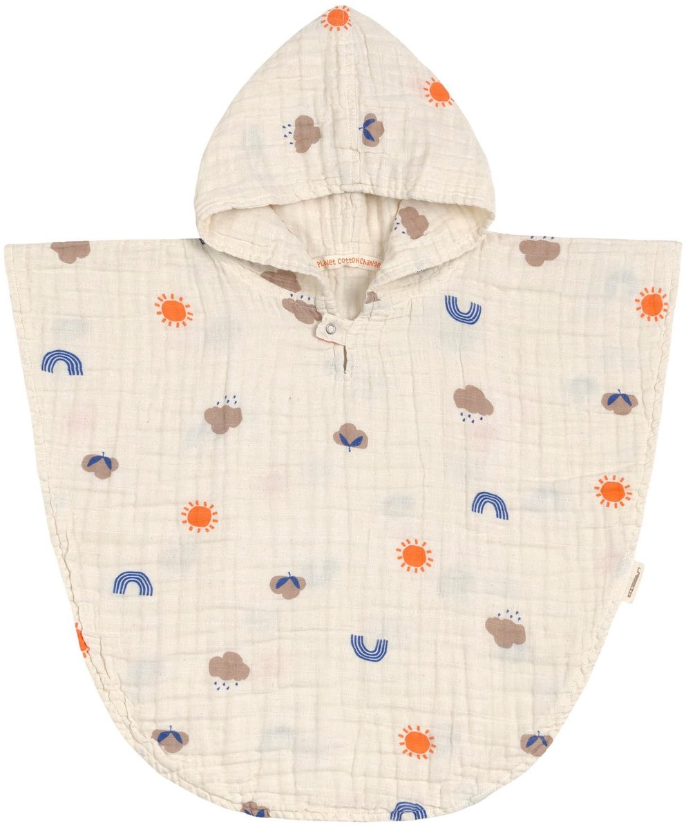 Dailygoods - Dailygoody - Badponcho - Kinderen - Zacht en huidvriendelijk - Muslin - Duurzaam katoen - Badkleding - Bloemige natuur