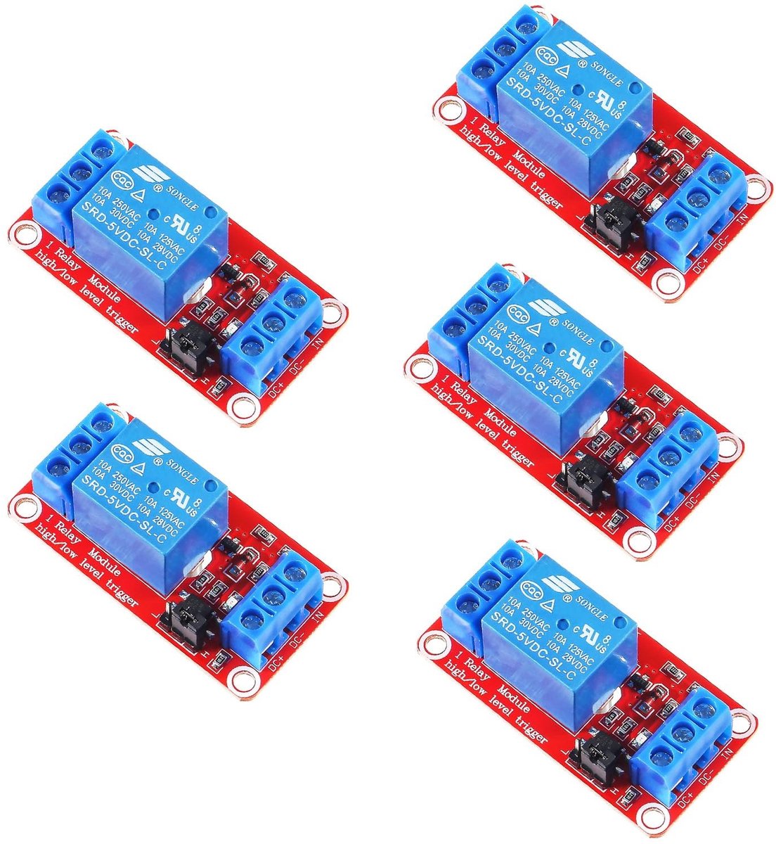 Dailygoods - Dailygoody - 5V 1-Kanaals Relay Module met Optocoupler voor Arduino en Raspberry Pi