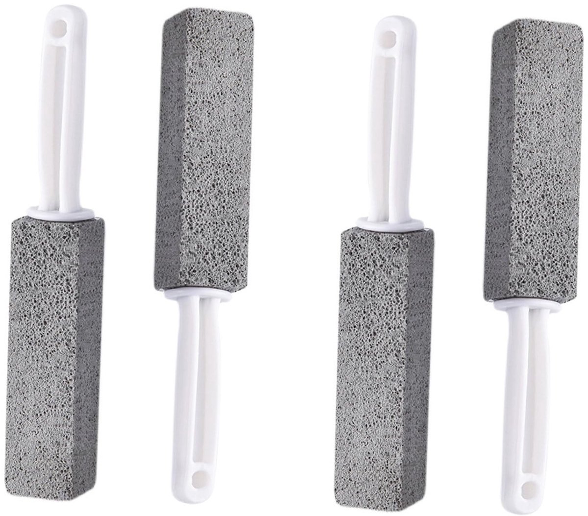 Dailygoods - Dailygoody - Puimsteen Toilet - Wc-Reinigingssteen - Ergonomisch Ontwerp - Wit - Puimsteenreiniger - Geschikt voor Keramiek en Porselein - 4 Stuks