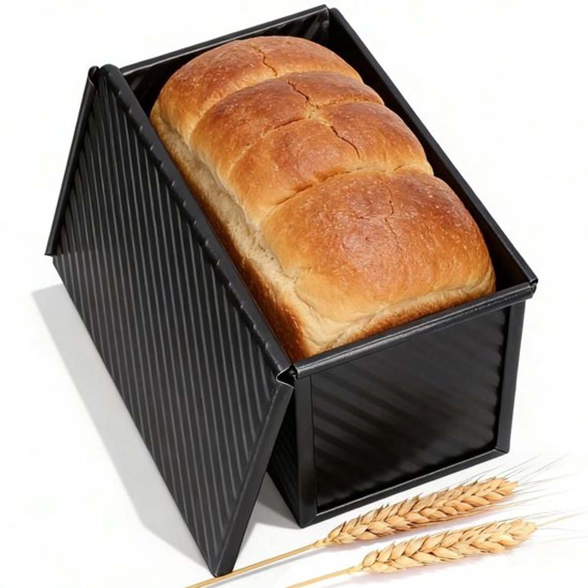Bakvorm - broodvorm met deksel - 2,2 lb capaciteit - rechthoekige broodvorm - ideaal voor het bakken van cake - vaatwasserbestendig