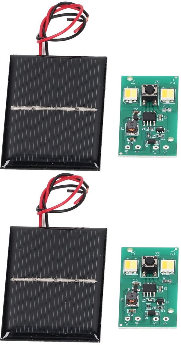 Dailygoods - Dailygoody - Solar Control Panel met 2 Zonnepanelen en 8 Verlichtingsmodi voor Tuinverlichting