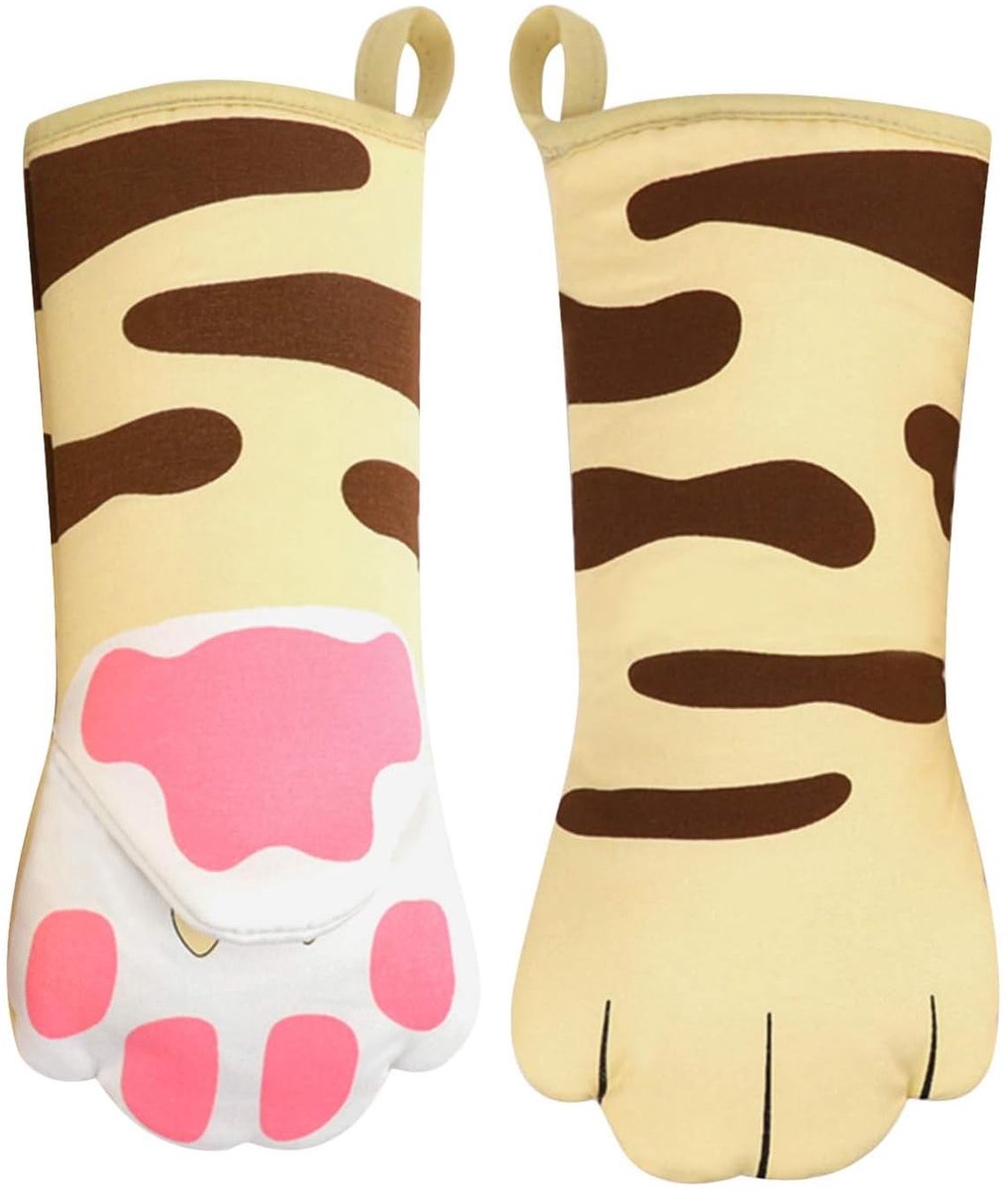 Dailygoods - Hittebestendige Ovenhandschoenen met Kattenpootmotief