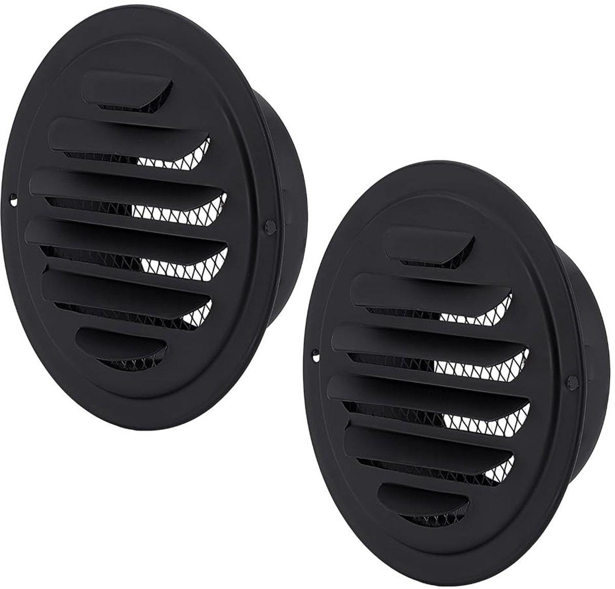 Dailygoods - Set van 2 RVS Ventilatieopeningen voor Badkamer en Keuken