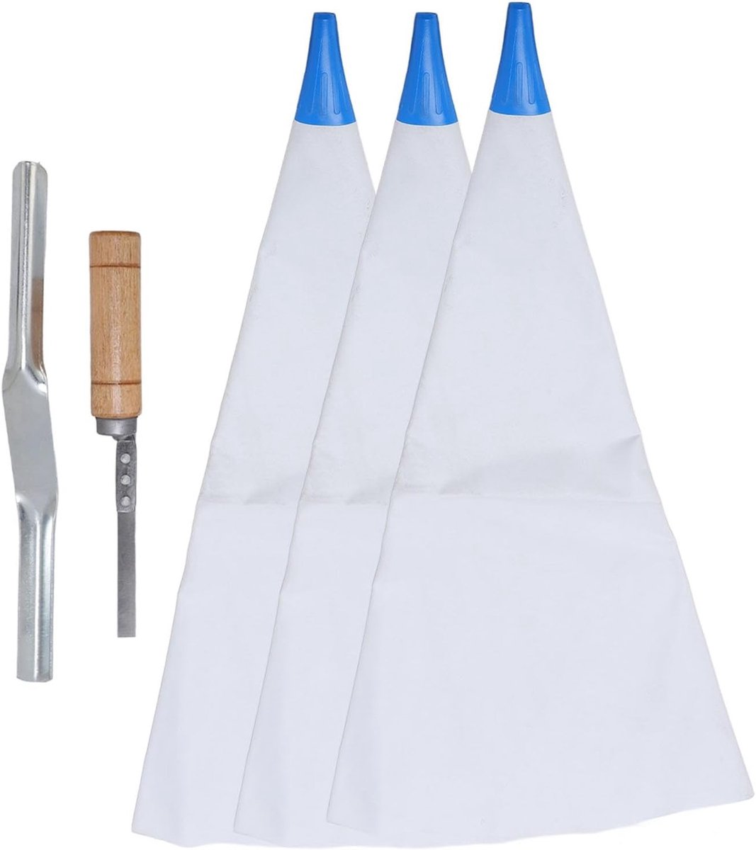 Set van 3 zware mortelzakken voor metselwerk, PVC voegzak met roestvrijstalen tips, ideaal voor stenen, vloertegels en morteltoepassingen