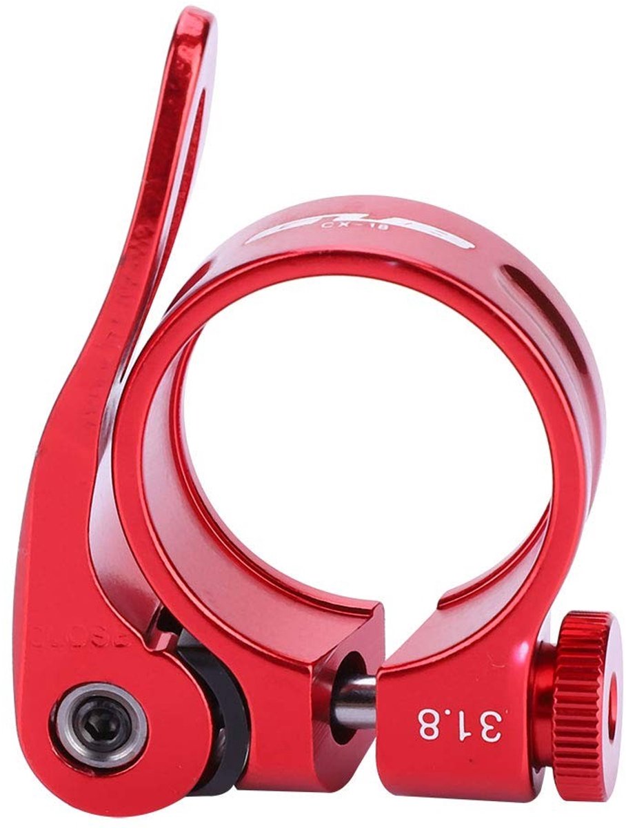Dailygoody - Fiets Zadelpenklem - Aluminium Zadelpenkraag - Quick Release - Rood - Duurzaam en Lichtgewicht - Geschikt voor 27.2/28.6mm Zadelpen - Per